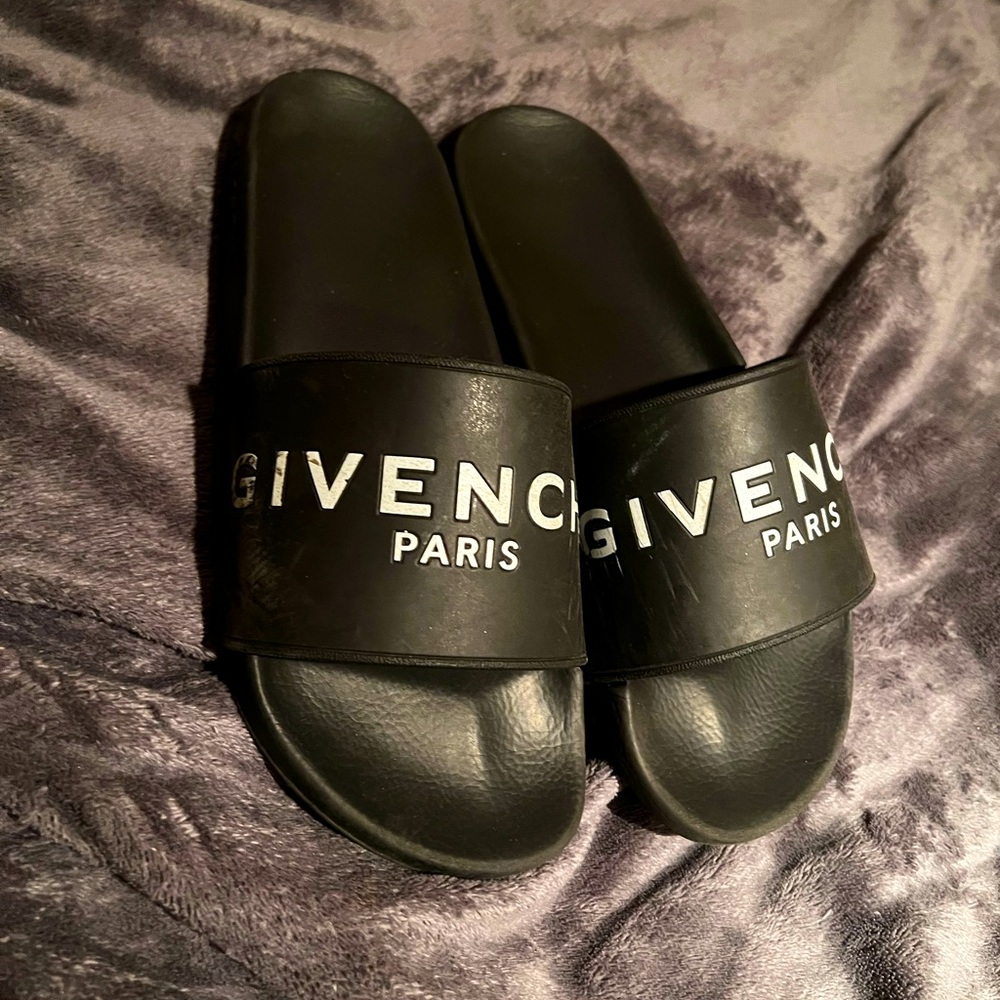 Givenchy slides, decent condition, size 10, no box